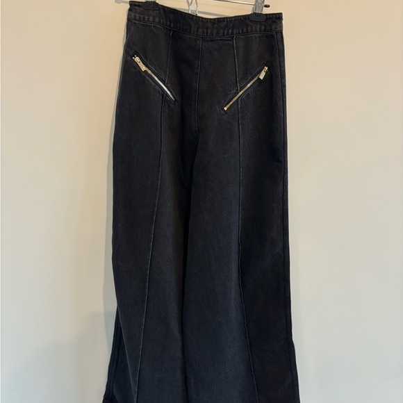 Adidas Black Wide Leg Montreal Jeans - Picture 3 of 4